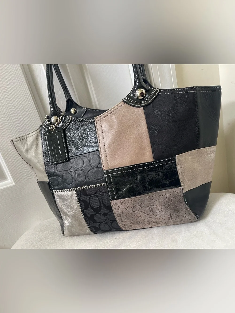 Coach patchwork tote